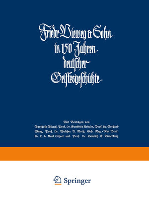 cover image of Friedr. Vieweg & Sohn in 150 Jahren deutscher Geistesgeschichte